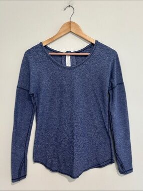 Ivivva Heather Navy Long Sleeve Exercise Top Size 14